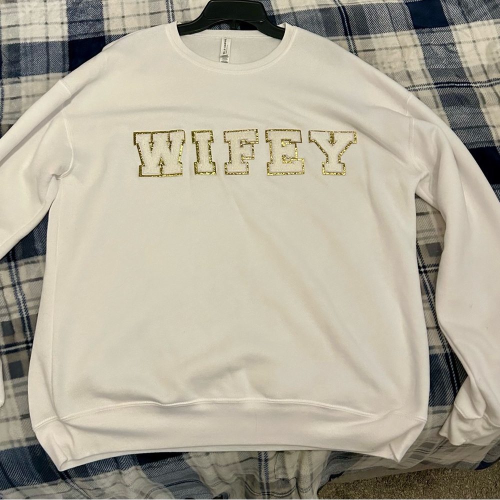 Bella Canvas White Fleece Sweatshirt